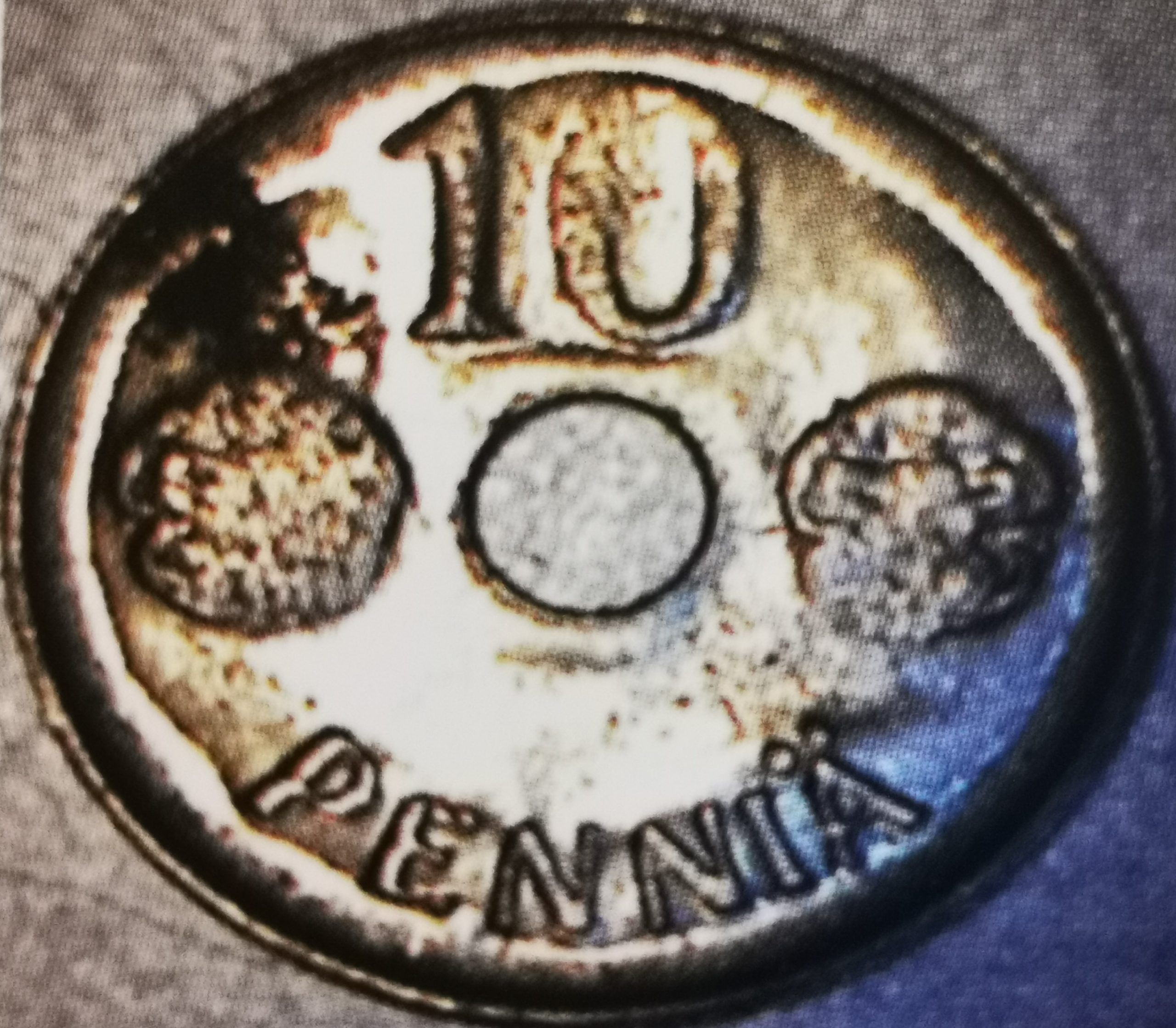 10 penniä 1945 terävälyönti