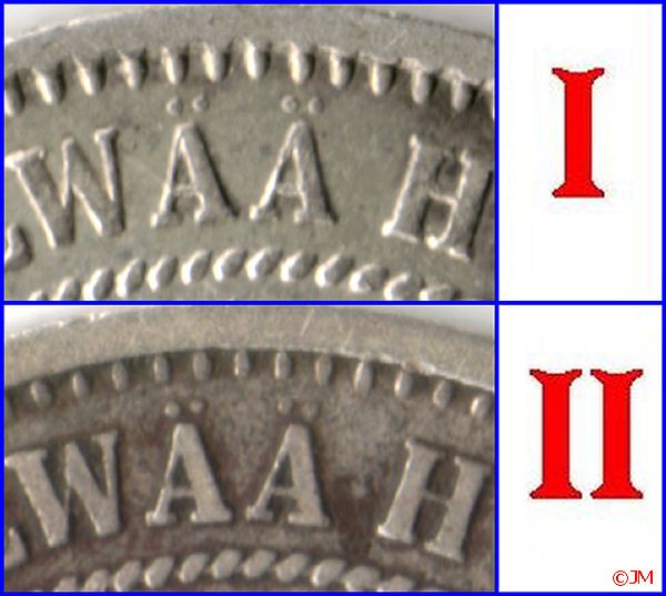 1 markka 1872 molemmat variantit 