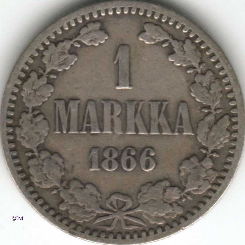 1 markka 1866 ongenkoukku 2