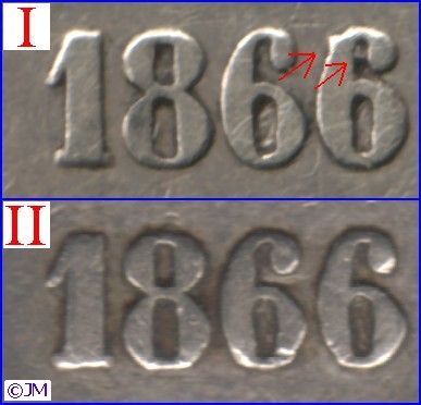 2 markkaa 1866 päällelyönti
