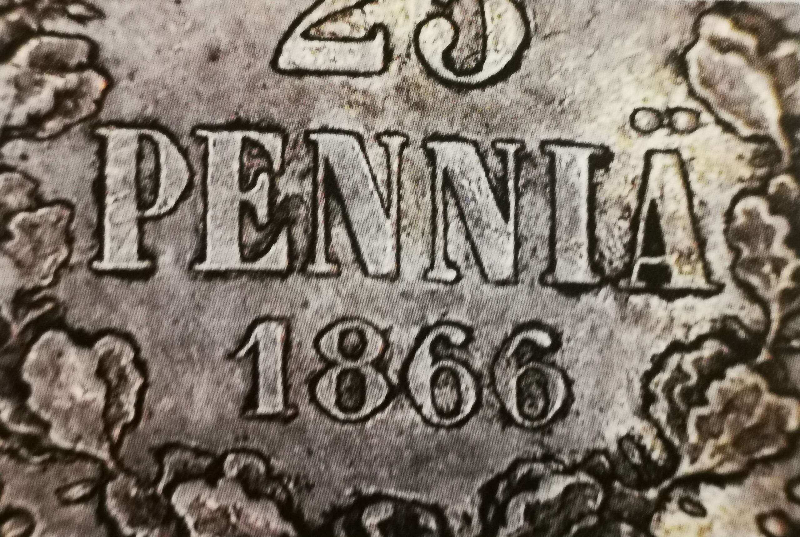 25 penniä 1866 variantti 1.12 arvopuoli