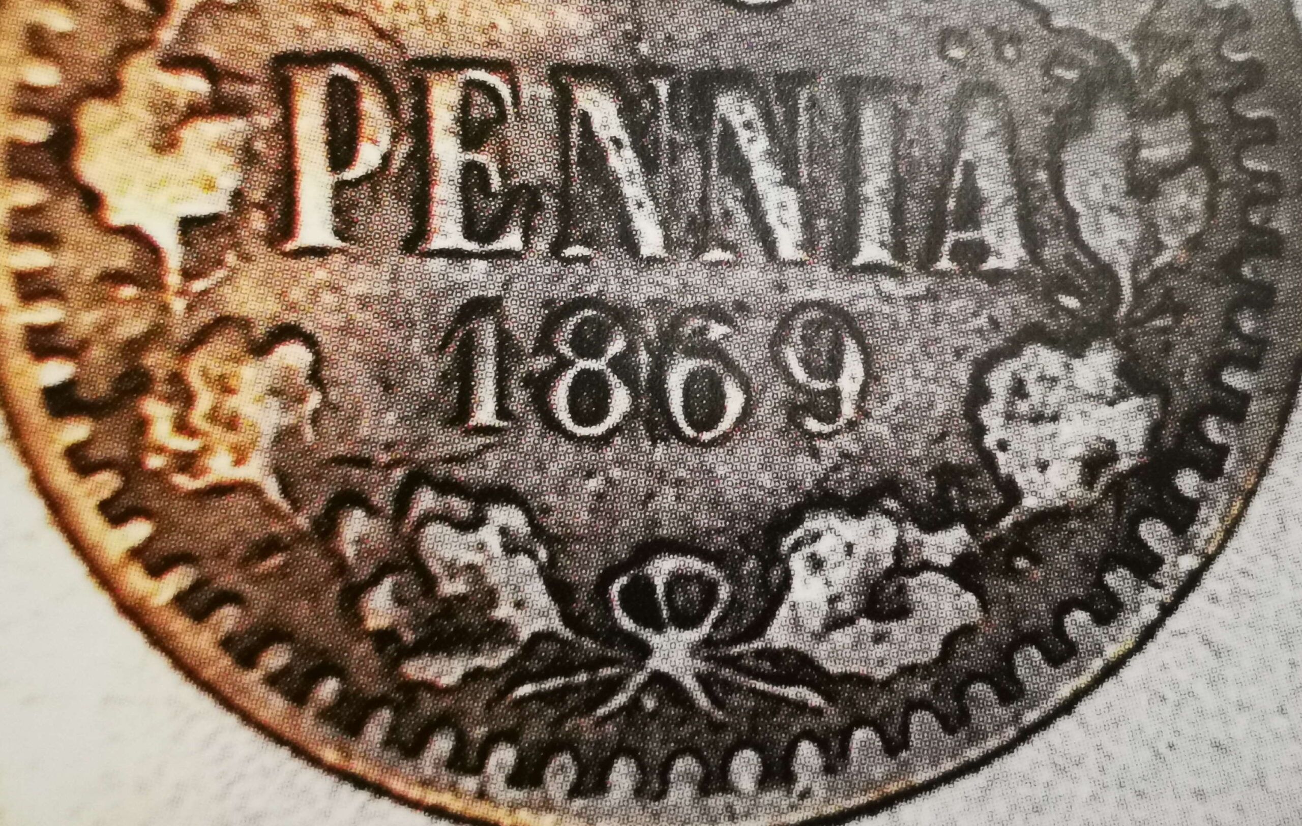 25 penniä 1869 variantti 2.1 arvopuoli