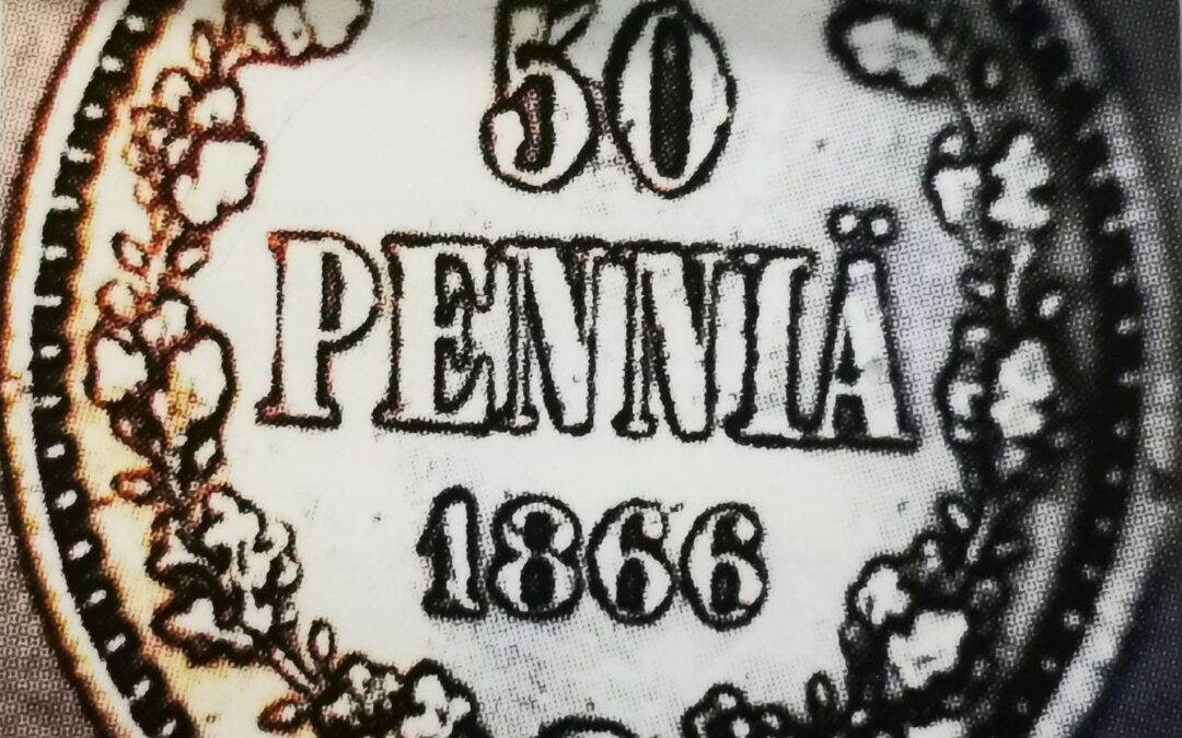 50 penniä 1866 variantti 1.1 arvopuoli