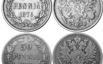50 penniä 1876 vanha väärennös