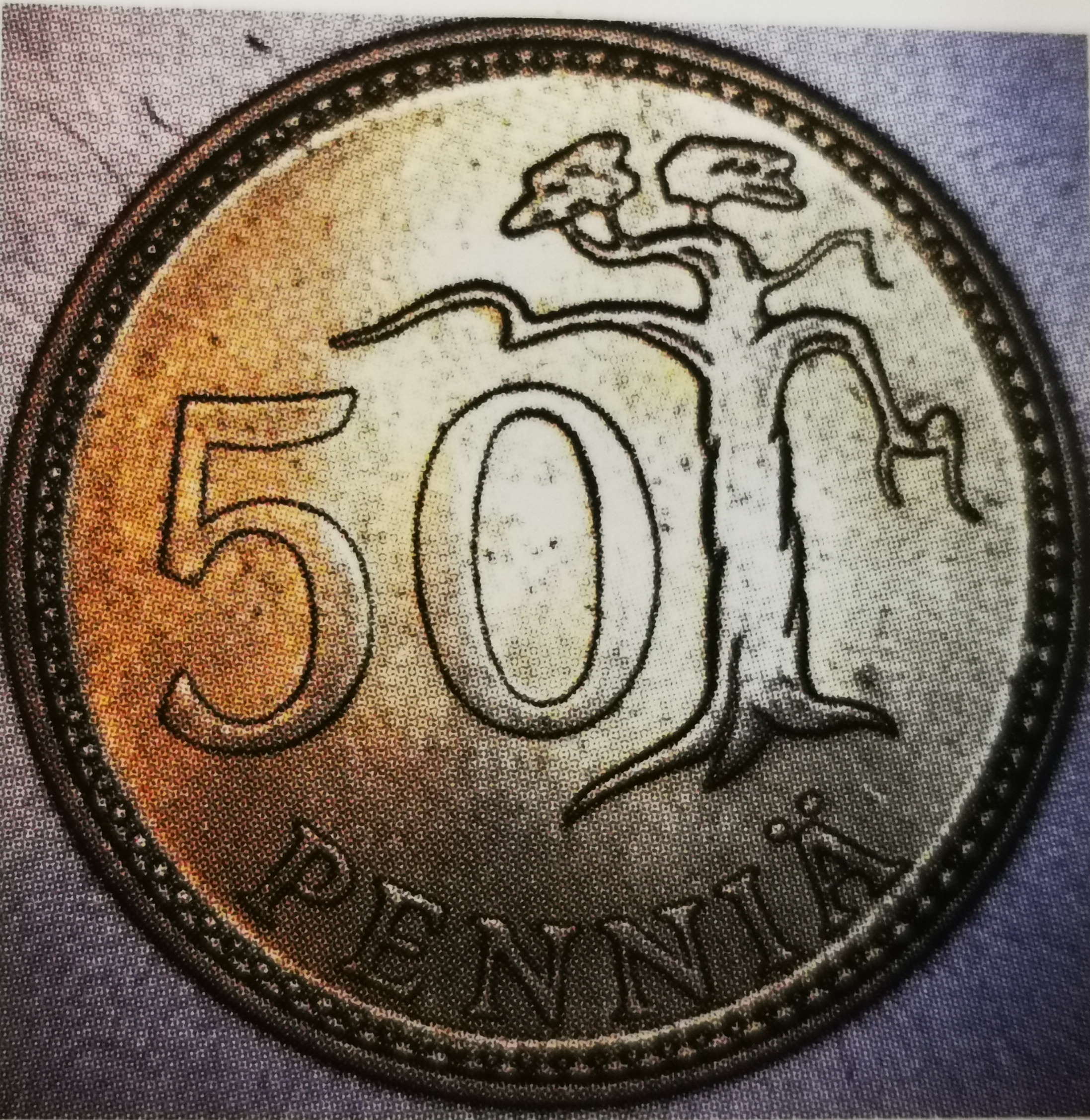 50 penniä 1981 variantti 1.2 arvopuoli
