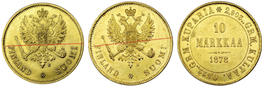 10 markkaa 1878 variantit