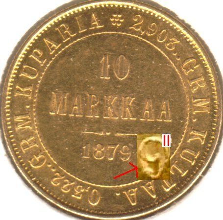 10 markkaa 1879 variantti