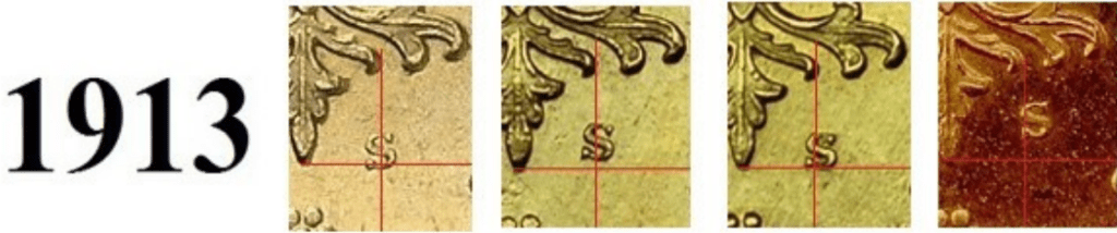 20 markkaa 1913 rahamestarin kirjaimen sijainti