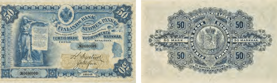 50 markkaa 1889 – Harvinaiset setelit